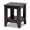 Baxton Studio Audra Dark Brown Finished Wood End Table 159-9867 - alternate 1